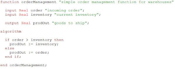 The order management function with if-statement